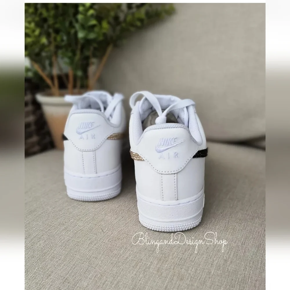 Bling Nike Air Force 1 Low Sneakers Customized with Swarovski Crystals Custom